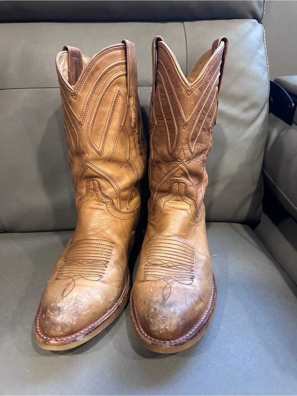 Tecovas Brown Tan Leather Western Cowboy Boots